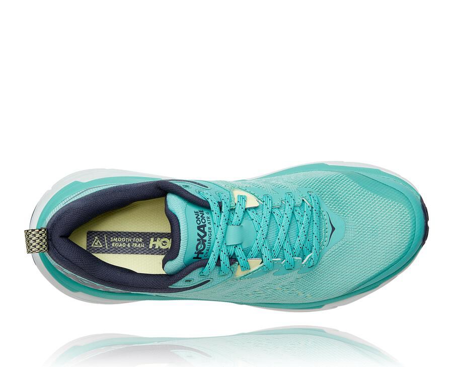 Zapatillas Trail Hoka One One Mujer - Challenger Atr 6 - Azules/Blancas - BJK286910